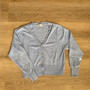 Light Blue Button-Up Cardigan